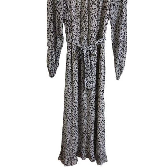 NWOT Little Moon Black & White Florals Print Verbenna Maxi Dress - Picture 4 of 12